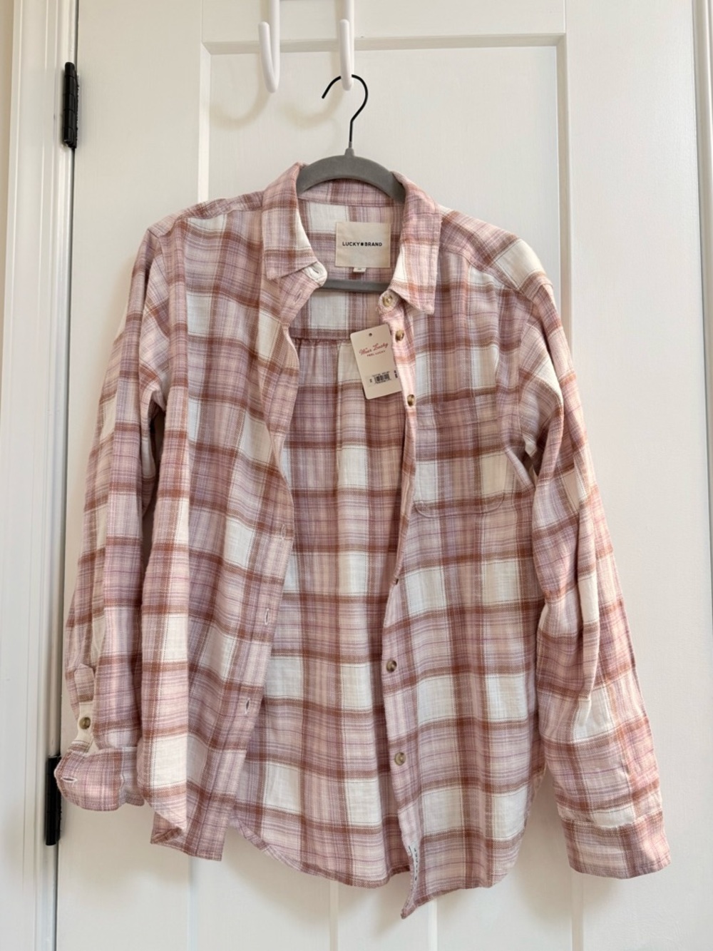 Lucky brand pink flannel